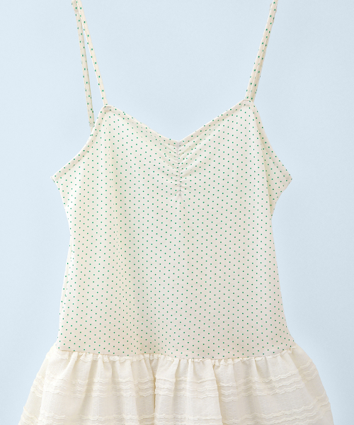 Dot Garden Dress Ivory