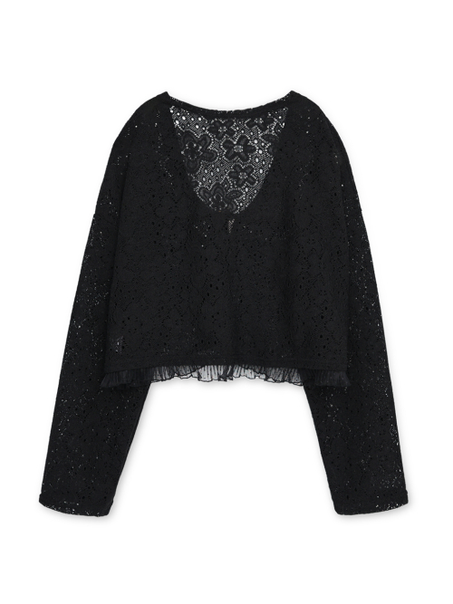 Moa Crop Cardigan (Black)