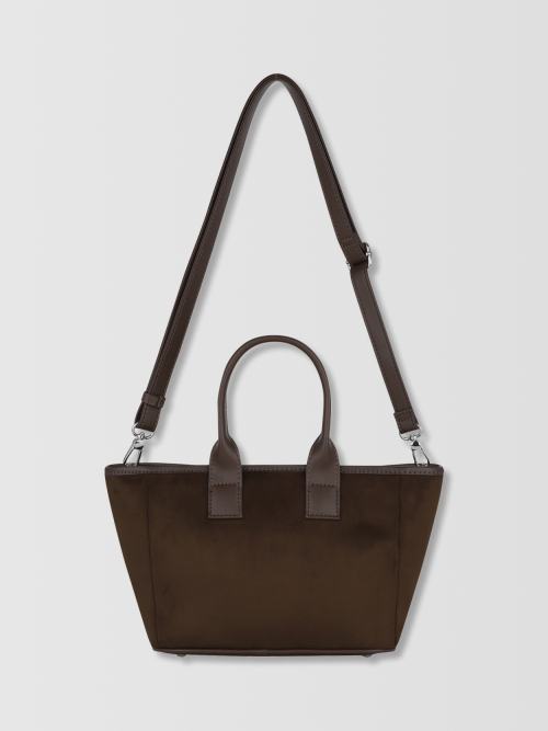 Carnegie Suede Crossbody Bag _ Brown