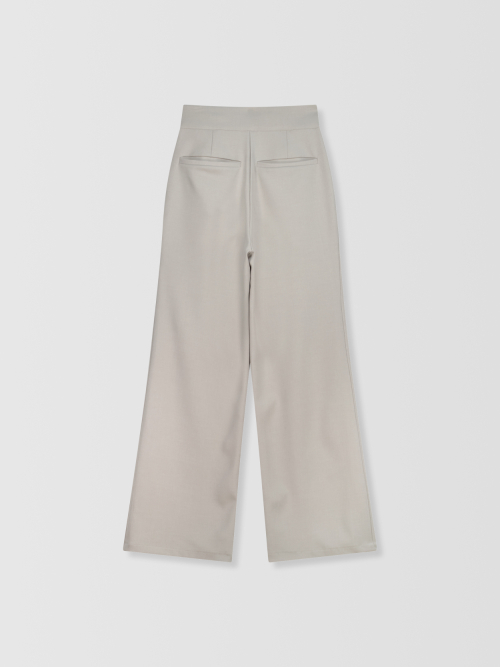 Bijou Pintuck Wide Slacks_Light Beige