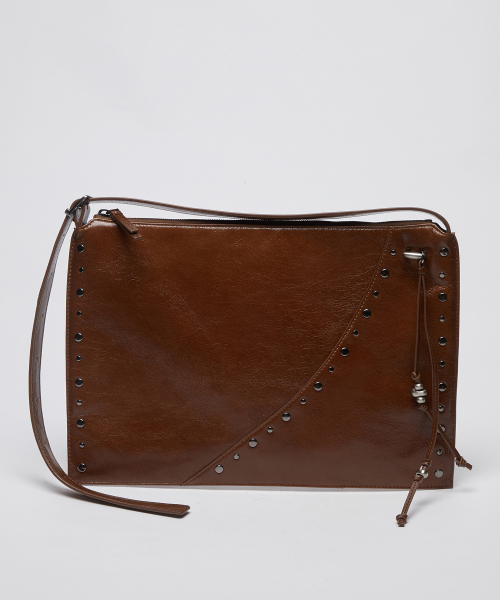 Freckle fold bag(Glossy crack camel)_OVBAX25205GCM