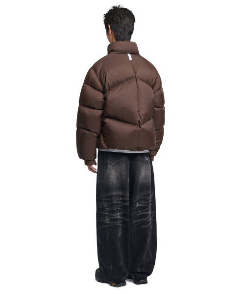 WASHED JUMBO DENIM PANTS - WASHED BLACK