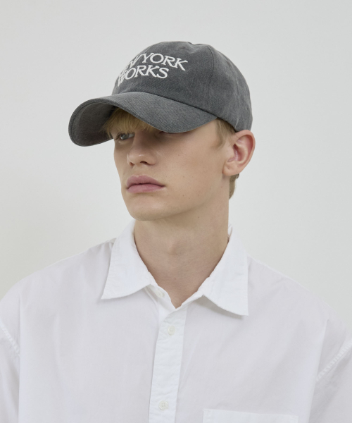 NEWYORKWORKS LOGO BALL CAP_CHARCOAL