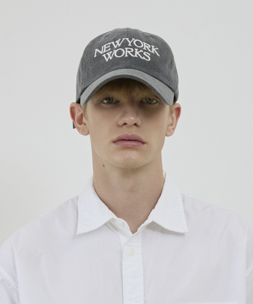NEWYORKWORKS LOGO BALL CAP_CHARCOAL