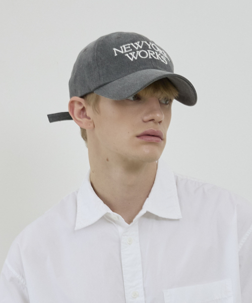 NEWYORKWORKS LOGO BALL CAP_CHARCOAL