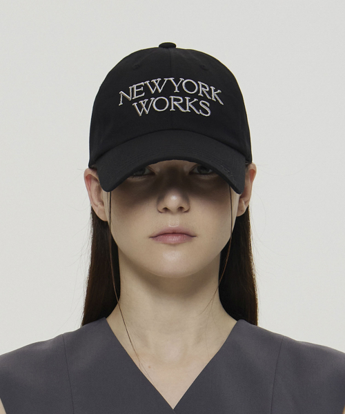 NEWYORKWORKS LOGO BALL CAP_BLACK