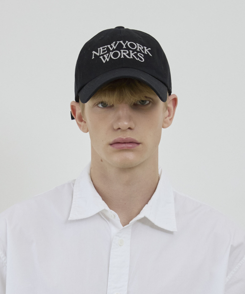 NEWYORKWORKS LOGO BALL CAP_BLACK