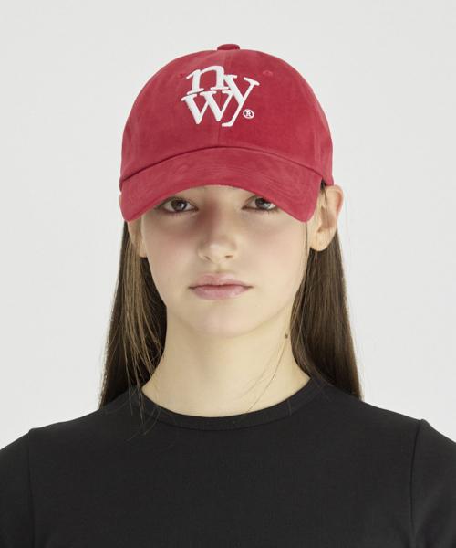 NYW LOGO BALL CAP_RED