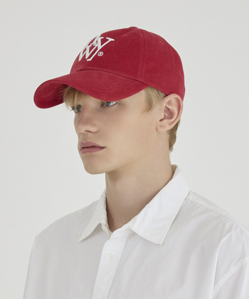 NYW LOGO BALL CAP_RED