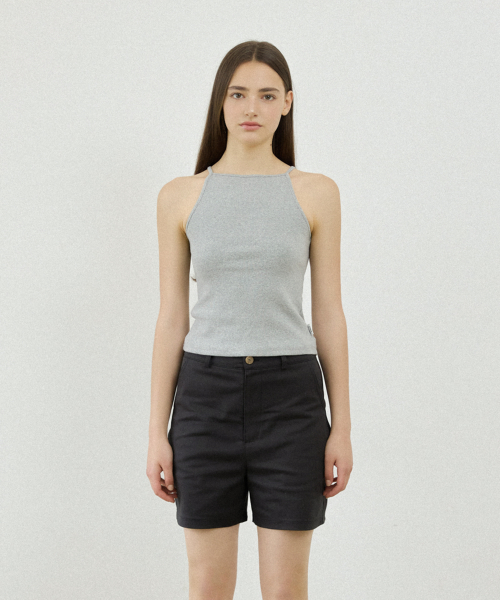 NYW LOGO BOAT-NECK SLEEVELESS_GRAY