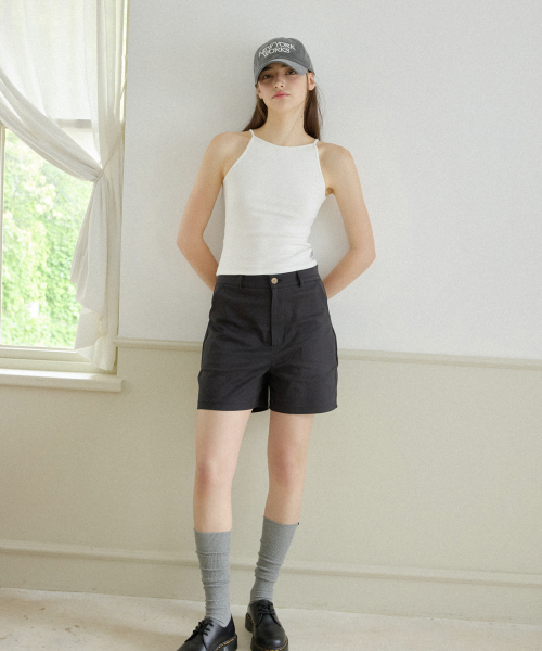 NYW LOGO BOAT-NECK SLEEVELESS_WHITE