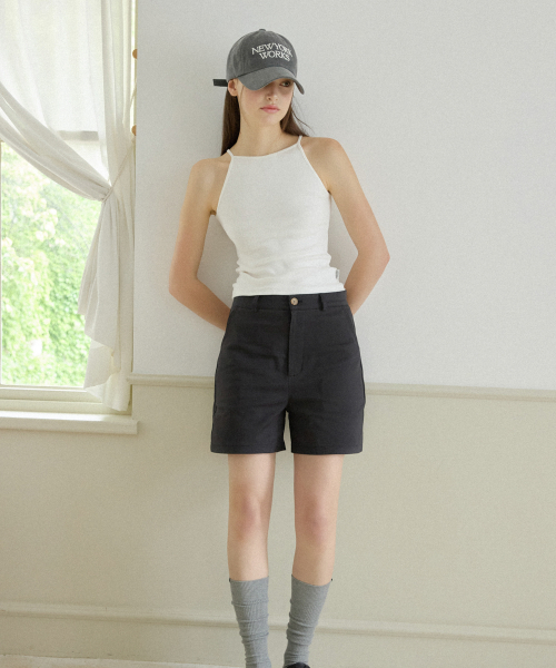 NYW LOGO BOAT-NECK SLEEVELESS_WHITE