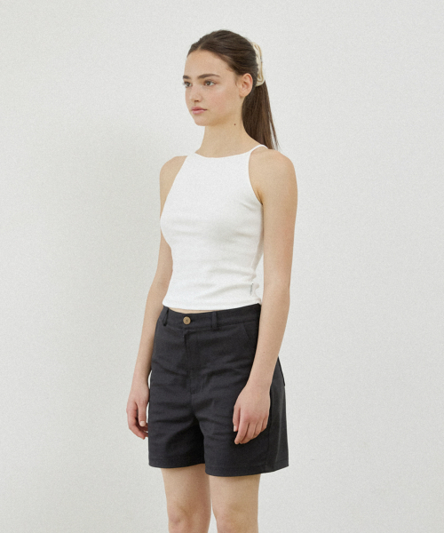NEWYORKWORKS LOGO BASIC SHORTS_BLACK