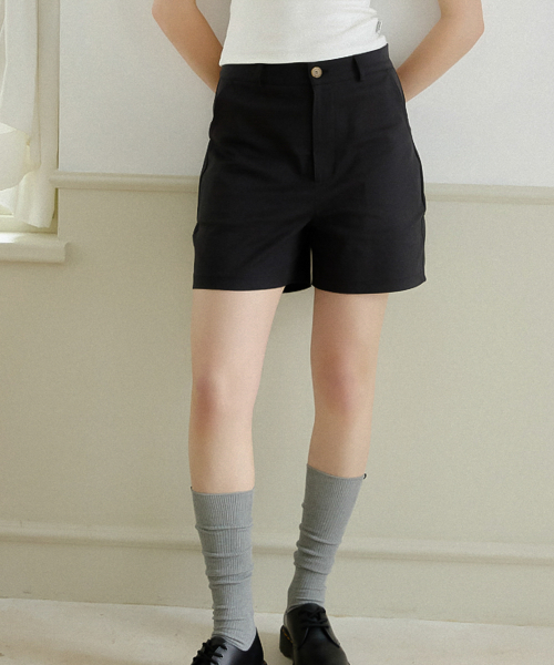 NEWYORKWORKS LOGO BASIC SHORTS_BLACK