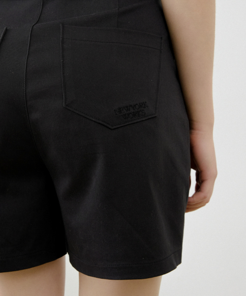 NEWYORKWORKS LOGO BASIC SHORTS_BLACK