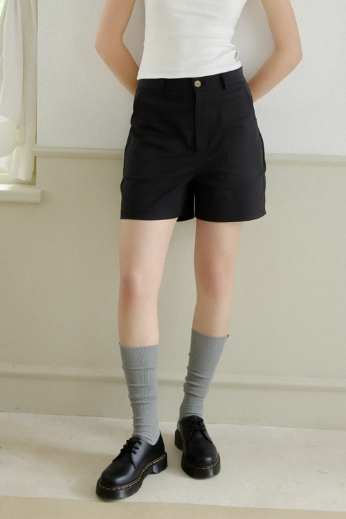 NEWYORKWORKS LOGO BASIC SHORTS_BLACK