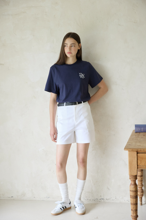 NEWYORKWORKS LOGO BASIC SHORTS_WHITE