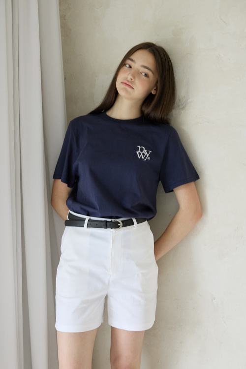 NEWYORKWORKS LOGO BASIC SHORTS_WHITE