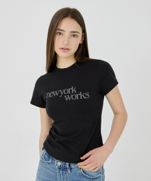 NEWYORKWORKS PRINTING T-SHIRTS_BLACK