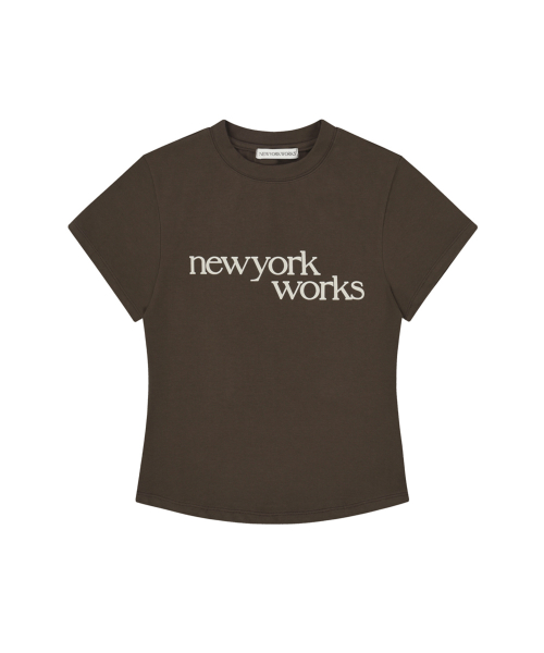 NEWYORKWORKS PRINTING T-SHIRTS_BROWN