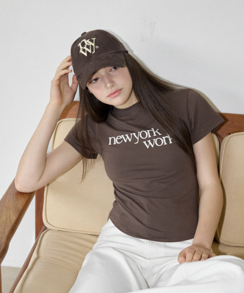 NEWYORKWORKS PRINTING T-SHIRTS_BROWN