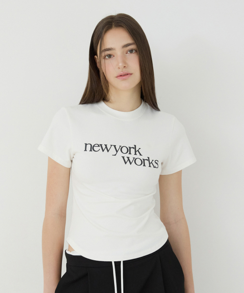 NEWYORKWORKS PRINTING T-SHIRTS_WHITE