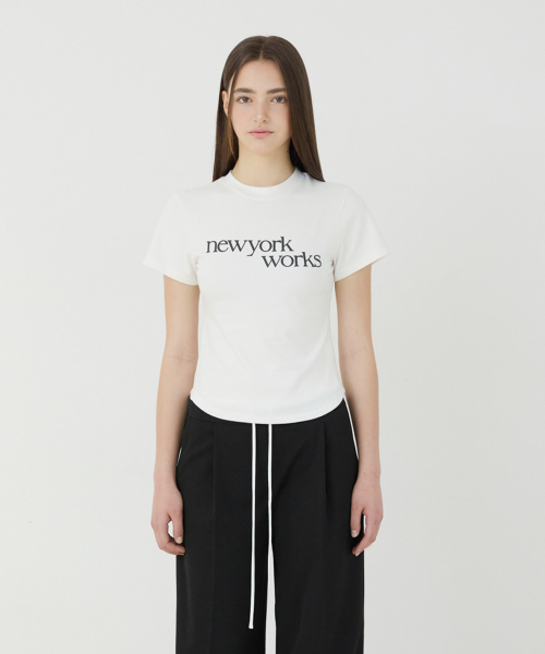 NEWYORKWORKS PRINTING T-SHIRTS_WHITE