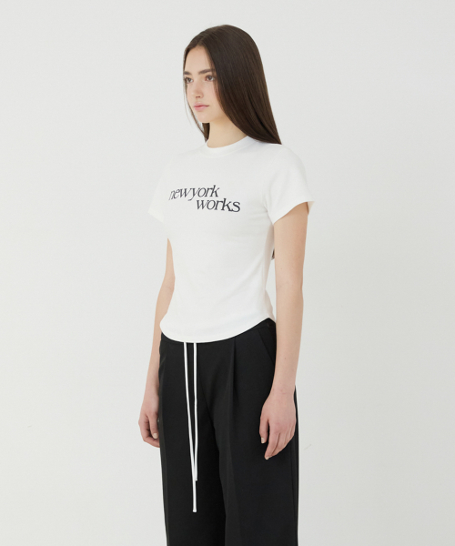 NEWYORKWORKS PRINTING T-SHIRTS_WHITE
