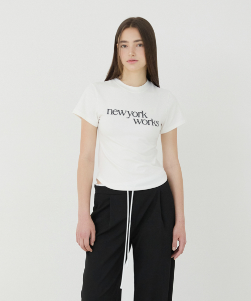 NEWYORKWORKS PRINTING T-SHIRTS_WHITE