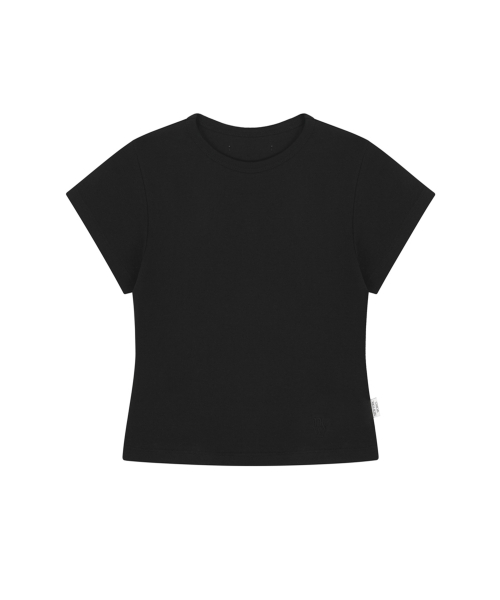 NYW EMBROIDERED WOMAN FIT T-SHIRTS_BLACK