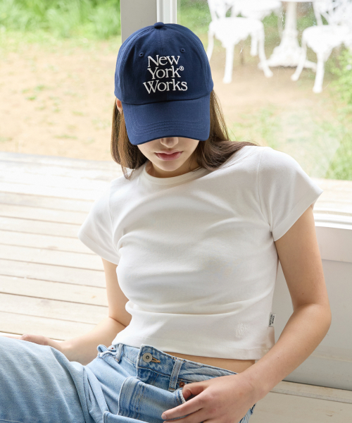 NYW EMBROIDERED WOMAN FIT T-SHIRTS_WHITE