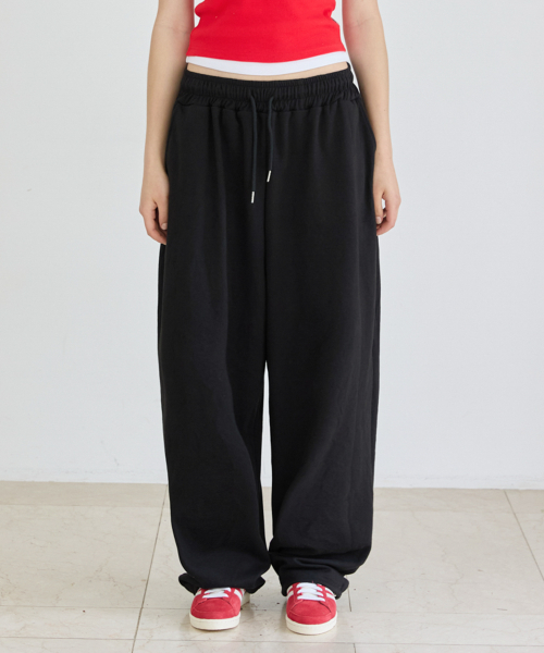 UNISEX BACK POINT JOGGER TRAINING PANTS_BLACK