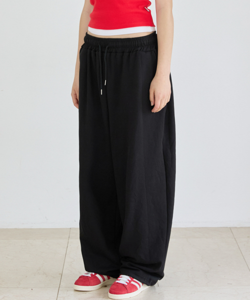 UNISEX BACK POINT JOGGER TRAINING PANTS_BLACK