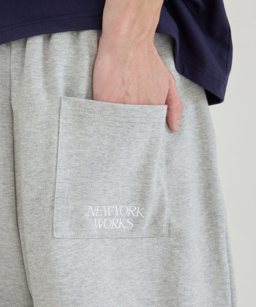 UNISEX BACK POINT JOGGER TRAINING PANTS_GRAY