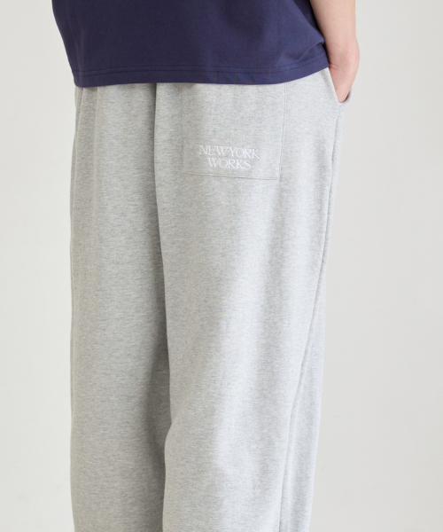 UNISEX BACK POINT JOGGER TRAINING PANTS_GRAY
