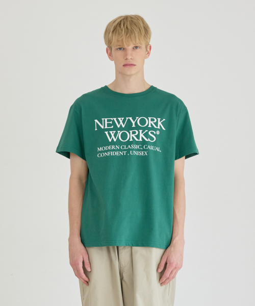 UNISEX NEWYORKWORKS OVER-FIT T-SHIRTS_GREEN