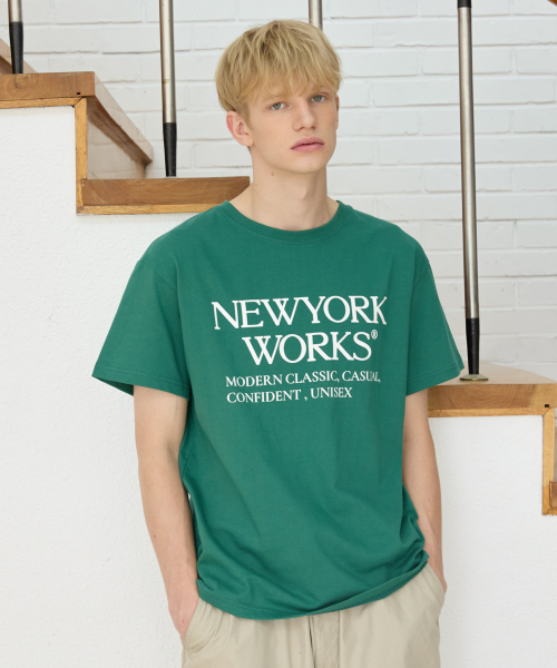 UNISEX NEWYORKWORKS OVER-FIT T-SHIRTS_GREEN