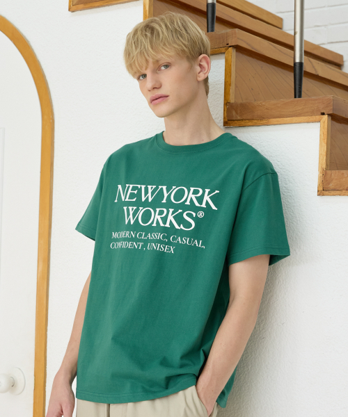 UNISEX NEWYORKWORKS OVER-FIT T-SHIRTS_GREEN