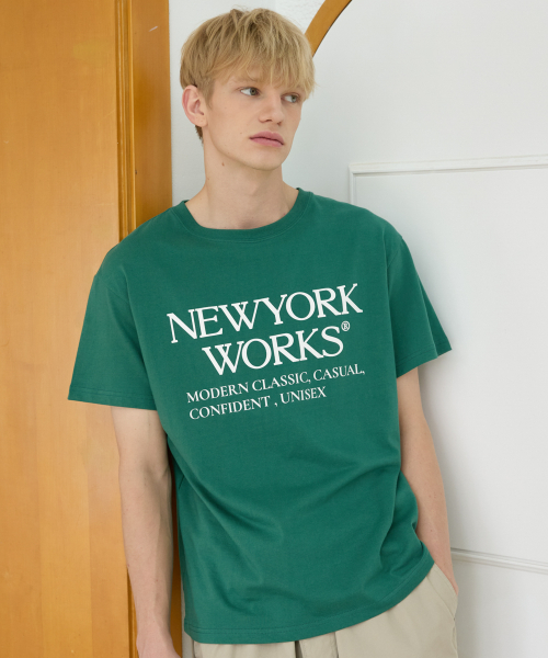 UNISEX NEWYORKWORKS OVER-FIT T-SHIRTS_GREEN