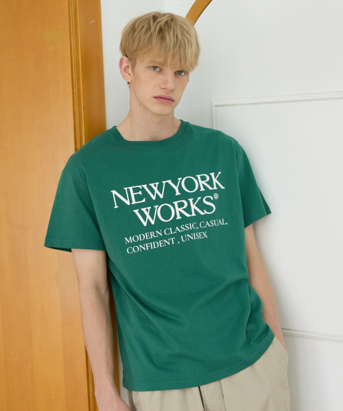 UNISEX NEWYORKWORKS OVER-FIT T-SHIRTS_GREEN
