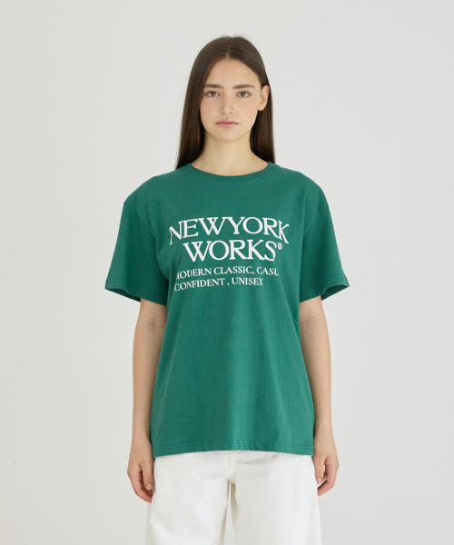 UNISEX NEWYORKWORKS OVER-FIT T-SHIRTS_GREEN