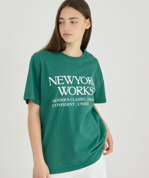 UNISEX NEWYORKWORKS OVER-FIT T-SHIRTS_GREEN