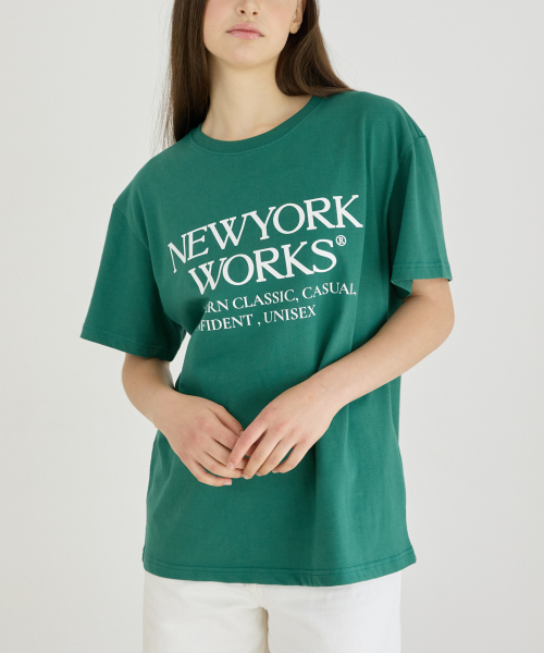 UNISEX NEWYORKWORKS OVER-FIT T-SHIRTS_GREEN