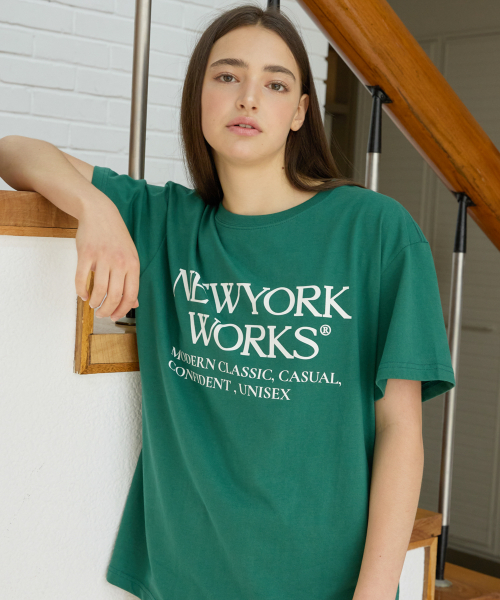 UNISEX NEWYORKWORKS OVER-FIT T-SHIRTS_GREEN