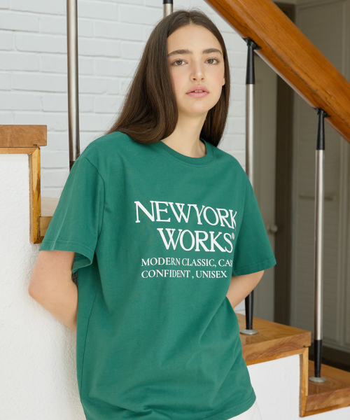 UNISEX NEWYORKWORKS OVER-FIT T-SHIRTS_GREEN