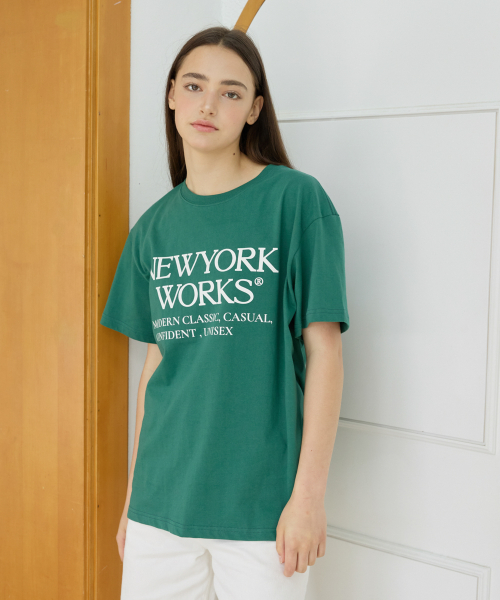 UNISEX NEWYORKWORKS OVER-FIT T-SHIRTS_GREEN