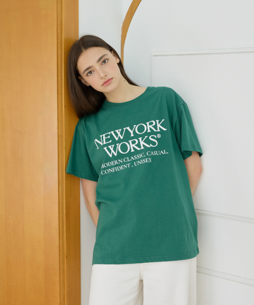 UNISEX NEWYORKWORKS OVER-FIT T-SHIRTS_GREEN
