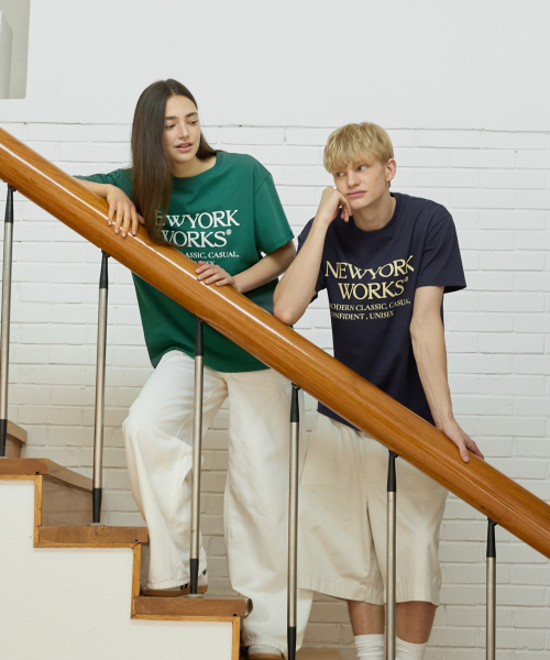 UNISEX NEWYORKWORKS OVER-FIT T-SHIRTS_GREEN