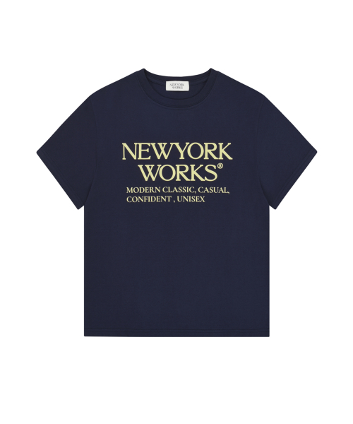 UNISEX NEWYORKWORKS OVER-FIT T-SHIRTS_NAVY