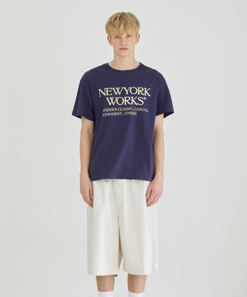 UNISEX NEWYORKWORKS OVER-FIT T-SHIRTS_NAVY